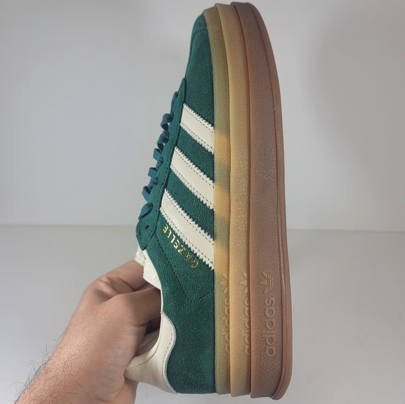 Adidas Women’s Size Gazelle Bold Originals Green Gum IF7160 Shoes Sneakers - Picture 8 of 10